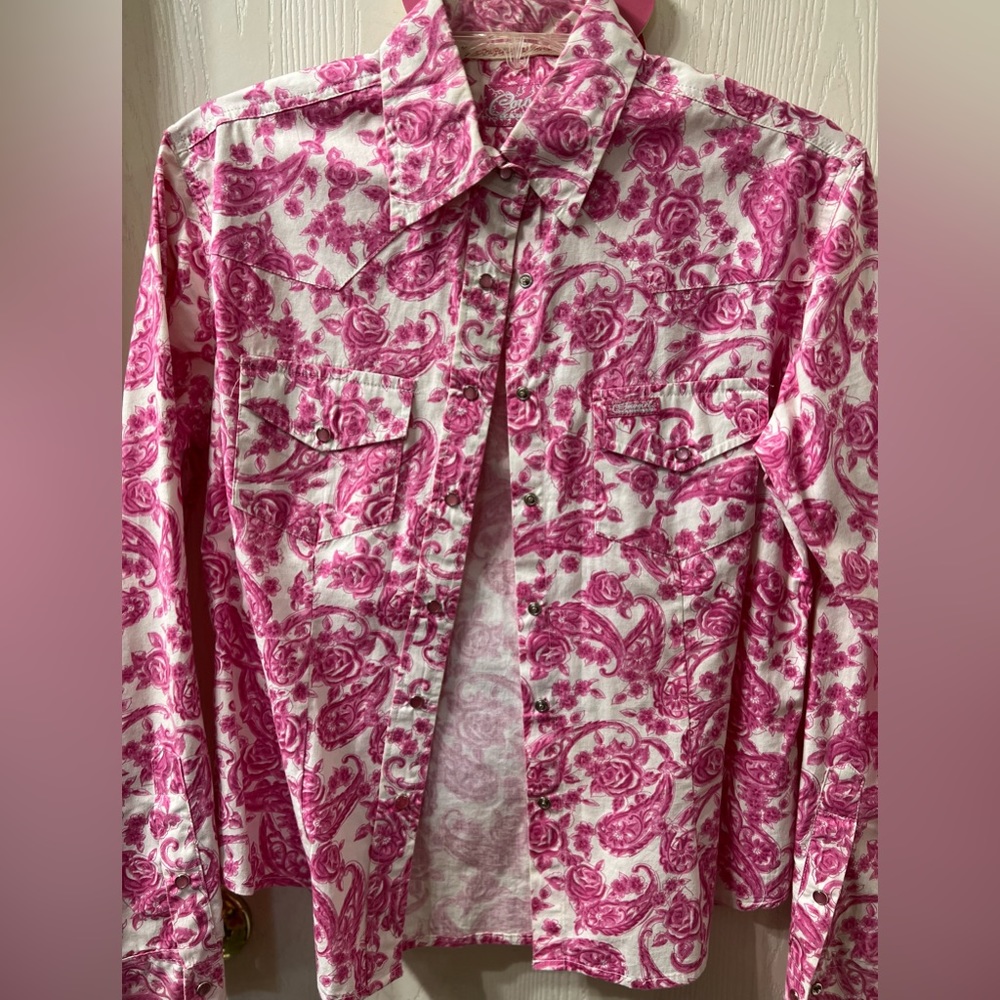 Cowgirl Hardware Small Shirt Pink (S) Foral Flowers